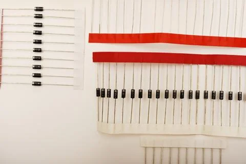 Radio elements in the package. Diodes. Stock Photos