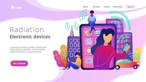 Radio fields influence concept vector illustration. イラスト素材