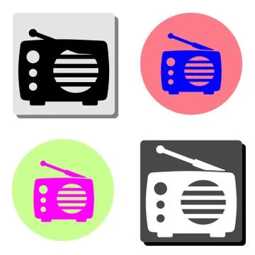 Radio. flat vector icon Stock Illustration