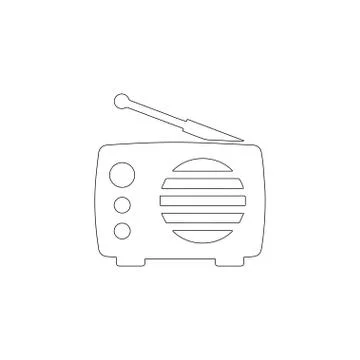 Radio. flat vector icon Stock Illustration