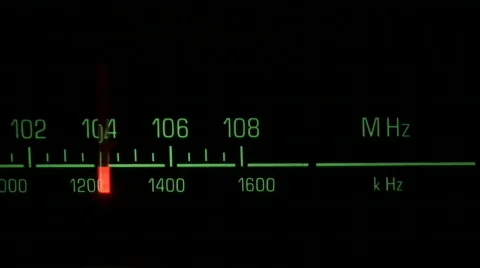 Radio fm tune dial panel Video stock 118142