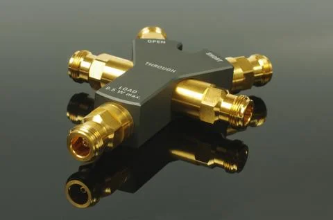 Radio frequency calibrator for network analyzers Stock Photos