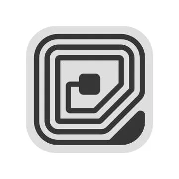 Radio Frequency Identification RFID Tag Icon. Vector Stock-Illustration