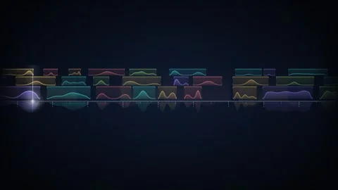 Radio Frequency Spectrum Allocation Bands Infographic Seamless Loop Stock Footage 346878986
