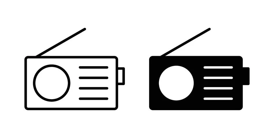 Radio icon graphic element. web icon set Illustrazione stock