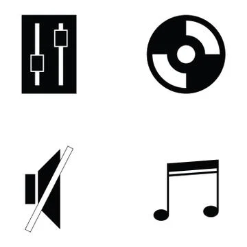 Radio icon set Stock Illustration