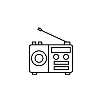 Radio icon simple vector design. Radio logo template Stock Illustration