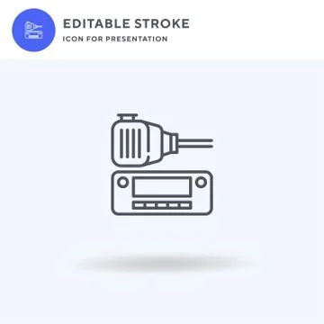 Radio icon vector, filled flat sign, solid pictogram isolated on white, logo Stock Illustration