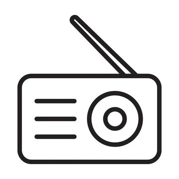Radio icon vector for graphic design, logo, web site, social media, mobile ap Stock Illustration