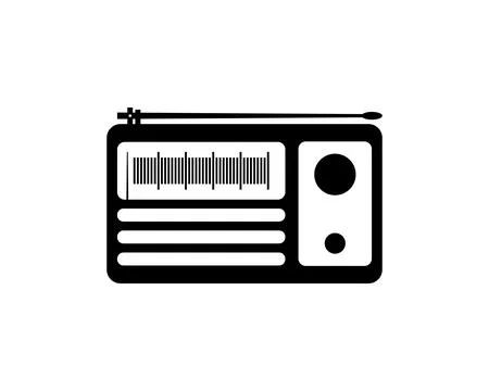 Radio Icon Vector Logo Template Illustration Design Stock Illustration