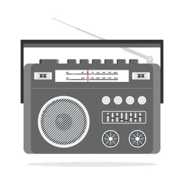 Radio icon vector, Old retro Receiver Illustration Stock Illustration