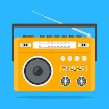Radio icon vector, Old retro Receiver Illustration Stock Illustration