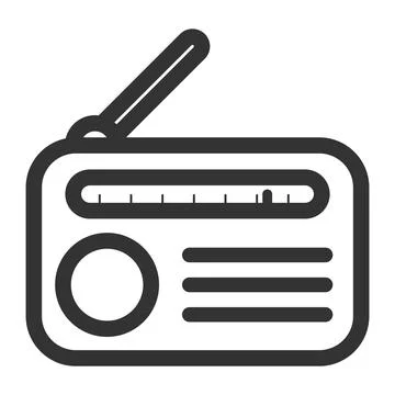 Radio icon vector, solid logo illustration Illustrazione stock
