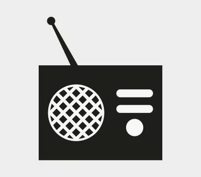 Radio icon on white background Stock Illustration