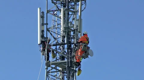 Radio Mast Stock Footage 49349726