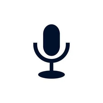 Radio mic icon on a white background. karaoke mic pictogram, voice vector i.. Illustrazione stock