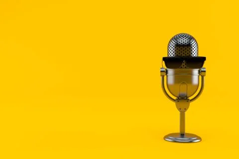 Radio microphone with glasses Stock Illustration