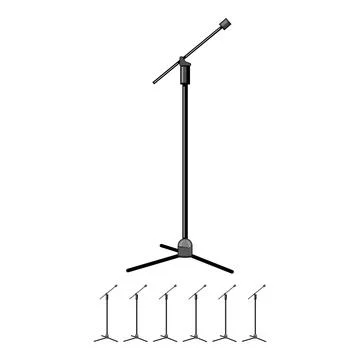 Radio microphone stand cartoon vector graphic イラスト素材