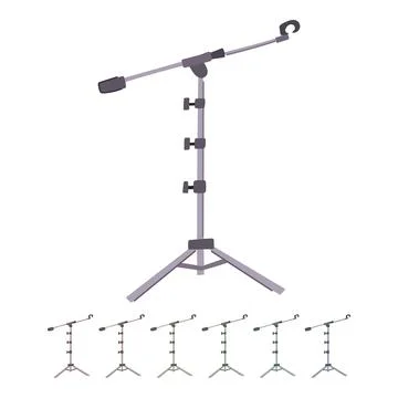 Radio microphone stand vector cartoon graphic イラスト素材