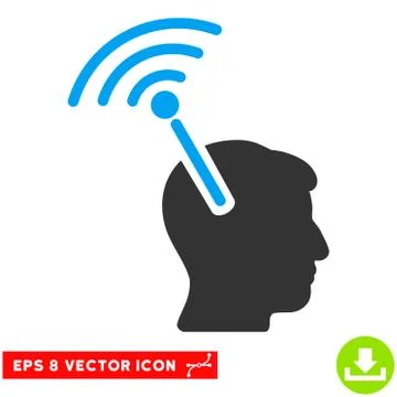 Radio Neural Interface Vector Eps Icon Stock Illustration