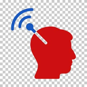 Radio Neural Interface Vector Icon 스톡 일러스트