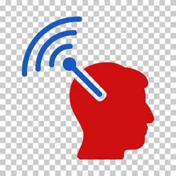 Radio Neural Interface Vector Icon 스톡 일러스트