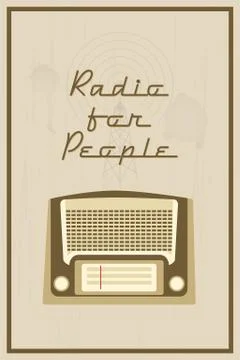 Radio for people Stock Illustration