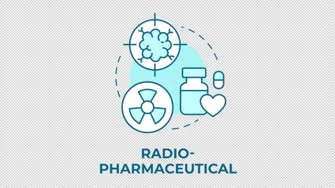 Radio pharmaceutical blue concept icon animation Stock Footage 341019821