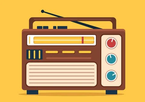 Radio Player for Record, Talk Show, Interviews Celebrity and Listening to Mus Illustration