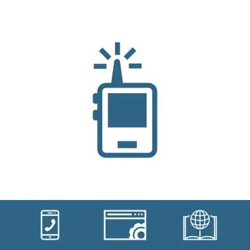 Radio portable icon stock vector illustration flat design Stock Illustration