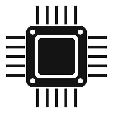 Radio processor icon, simple style Stock Illustration