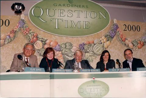 Radio Programme: Gardener's Question Time. L-r: Clay Jones Daphne Ledward Fred D Photos