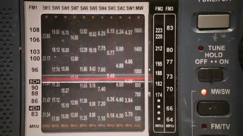 Radio Receiver Tuning Stock Footage 10589457