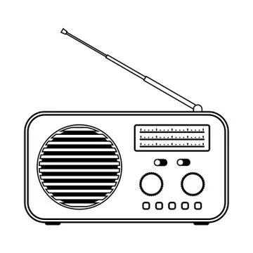 Radio receiver on white background Stock Illustration