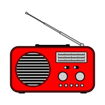 Radio receiver on white background Stock Illustration