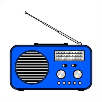 Radio receiver on white background Stock Illustration