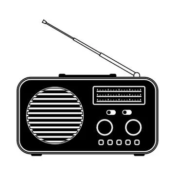 Radio receiver on white background Stock Illustration