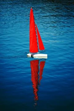 Radio remote control rc sailing yacht boat simulation model Фото