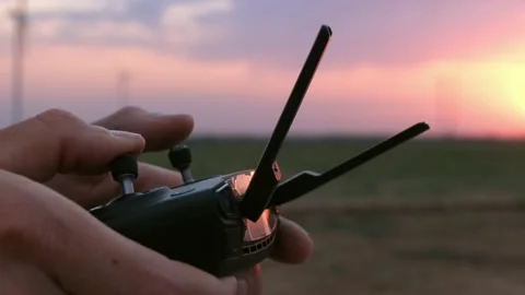 Radio remote controller closeup Stockbeeldmateriaal 130660225