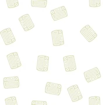 Radio retro device glyph vector seamless pattern Stock Illustration