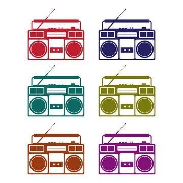 Radio set icon Illustrazione stock