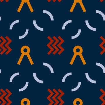 Radio signals seamless pattern Stock Illustration