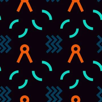 Radio signals seamless pattern Stock Illustration