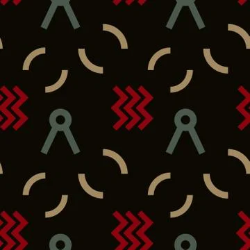 Radio signals seamless pattern Stock Illustration