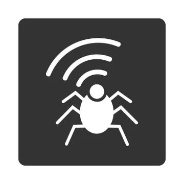 Radio spy bug icon Illustrazione stock
