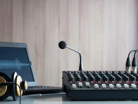 Radio station studio Stock Photos
