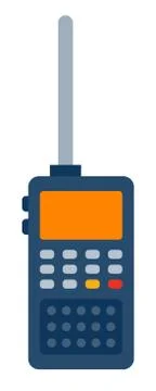 Radio station vector icon flat isolated Stock Illustration