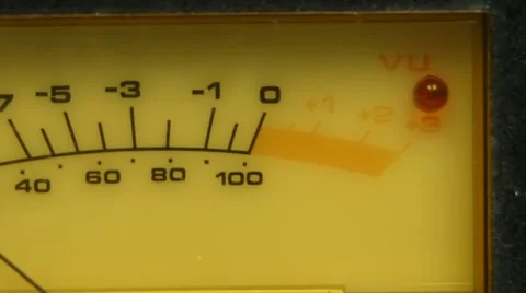 Radio Station - VU Meter Close-Up Stock Footage 2812332