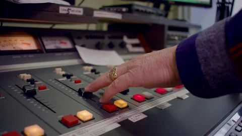 Radio Studio mixer Stock Footage 75393768