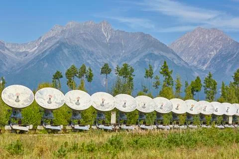 Radio telescope in Badar Stock Photos